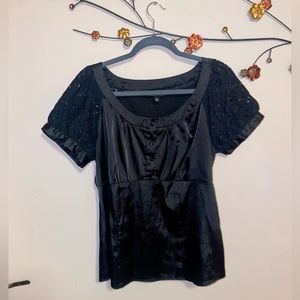 Black Silk Blouse